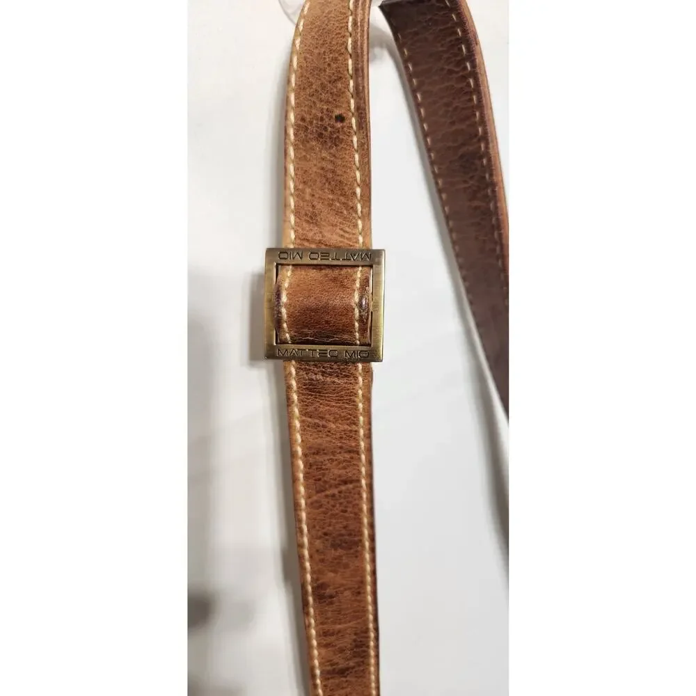 MATTEO MIO‎ BY SALAMA VTG Y2K RUSTIC LEATHER SATCHEL BAG